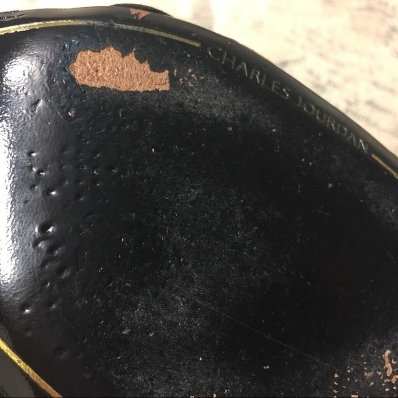 Charles Jourdan Paris Raven Ankle Strap Black Pump - Picture 10 of 15